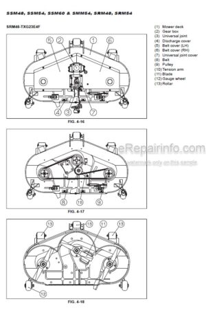 Photo 6 - Iseki SSM48 To SRM54 Operation Manual Mower Deck 1010-01-100