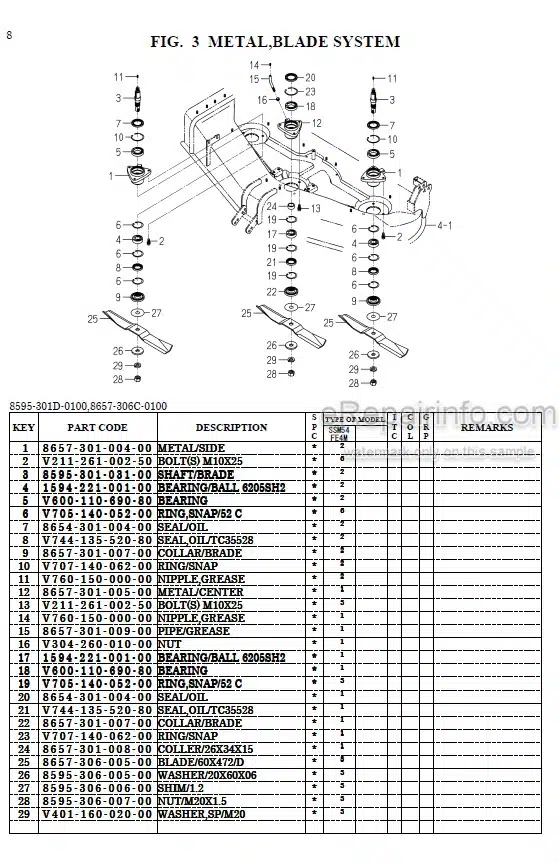 Photo 1 - Iseki SSM54 Parts Catalog Mower Deck