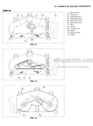 Photo 6 - Iseki SSM60 SMM54 Operators Manual Mower Deck