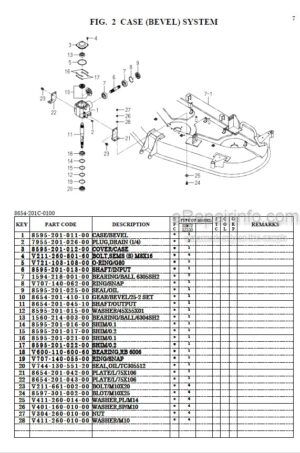Photo 2 - Iseki SSM72 SZ330 Parts Catalog Mower Deck 8655-097-200-00