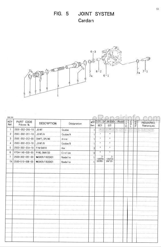 Photo 1 - Iseki SW621 Parts Catalog Mower 2500-098-200-10