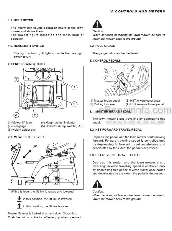 Photo 1 - Iseki SXG15 SCMA40 SBC40X Operation Manual Lawn Mower 0807-01-400