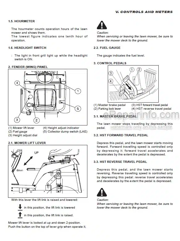 Photo 1 - Iseki SXG15 SCMA40 SBC40X Operation Manual Lawn Mower 0807-01-400