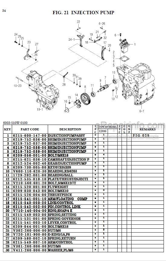 Photo 1 - Iseki SXG216H5 Parts Catalog Garden Tractor 1782-097-320-00