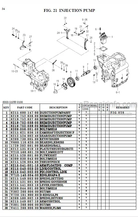 Photo 1 - Iseki SXG216H5 Parts Catalog Garden Tractor 1782-097-320-00