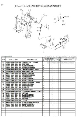 Photo 5 - Iseki TA530F Parts Catalog Tractor 1595-098-200-00
