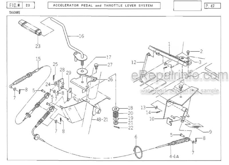 Photo 1 - Iseki TA530FE Parts Catalog Tractor 1595-098-100-00