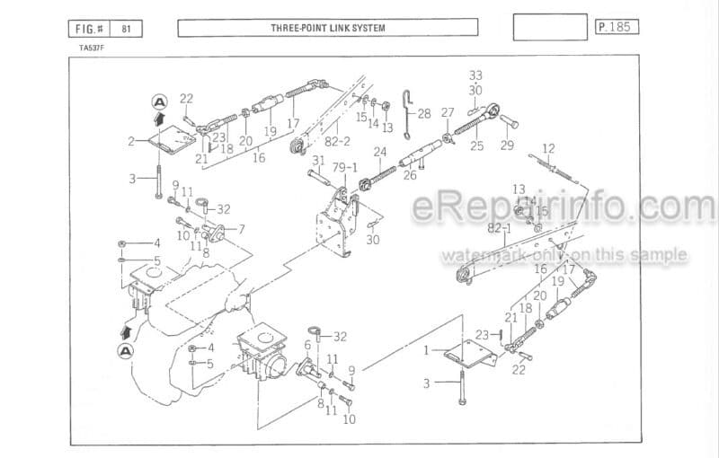 Photo 1 - Iseki TA537F Parts Catalog Tractor 1500-098-223-00