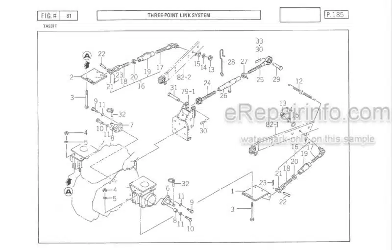 Photo 1 - Iseki TA537F Parts Catalog Tractor 1500-098-223-00