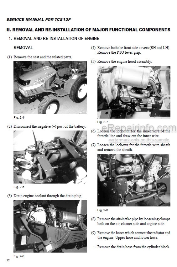 Photo 1 - Iseki TC213F Service Manual Tractor