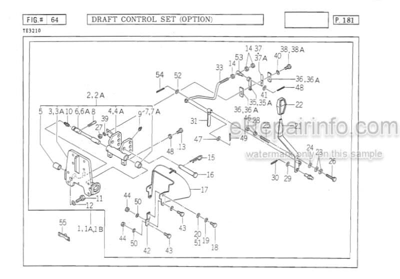 Photo 1 - Iseki TE3210 Parts Catalog Tractor 1500-098-034-10