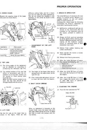 Photo 6 - Iseki TE4270 Operation Manual Tractor TE42OM85101500