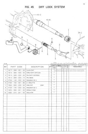 Photo 6 - Iseki TF327 Parts Catalog Tractor 1710-097-100-00