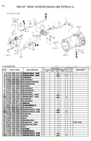 Photo 6 - Iseki TF330 Parts Catalog Tractor 1687-097-100-10