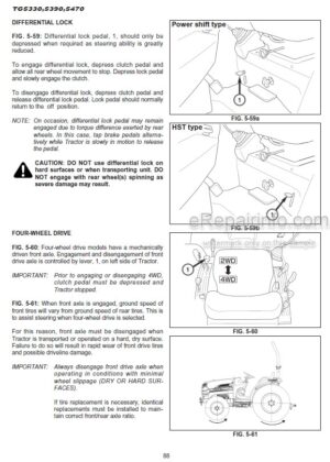 Photo 5 - Iseki TG6370 TG6400 TG6490 TG6620 TG6670 Operators Manual Tractor 1815-912-103-1E-EN