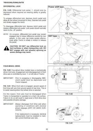 Photo 6 - Iseki TG5390 TG5470 Operators Manual Tractor HST Assist System 0807-01-10