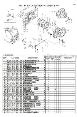 Photo 6 - Iseki TG5330 TG5390 Parts Catalog Tractor 1746-097-100-30