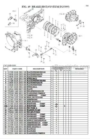 Photo 6 - Iseki TG5330 TG5390 Parts Catalog Tractor 1746-097-100-30