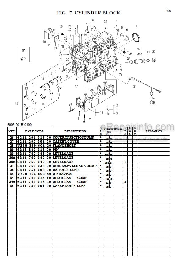 Photo 1 - Iseki TG5470 Parts Catalog Tractor 1748-097-100-20