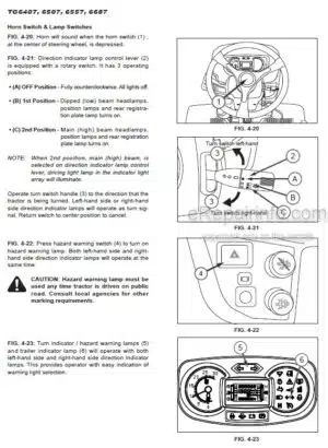 Photo 5 - Iseki TG6675 Operators Manual Tractor 1817-912-101-0A