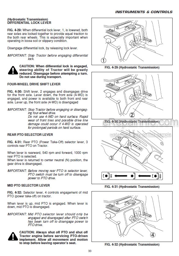 Photo 1 - Iseki TH4330 TH4290 TH4260 Operators Manual Tractor