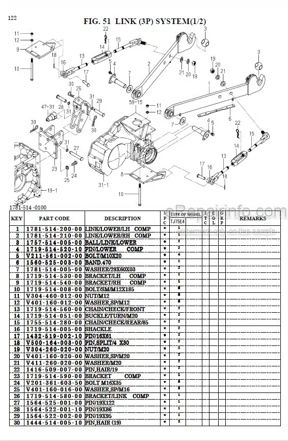 Photo 1 - Iseki TJ75E Parts Catalog Tractor 1781-097-100-00