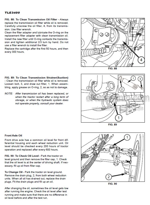 Photo 1 - Iseki TLE3400 Operators Manual Tractor 1834-912-101-1A