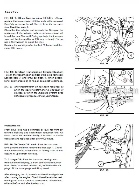 Photo 1 - Iseki TLE3400 Operators Manual Tractor 1834-912-101-1A