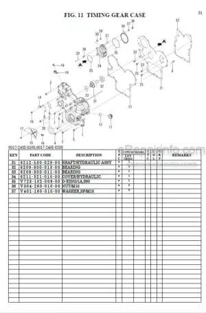 Photo 9 - Iseki TLE3410E4 Parts Catalog Tractor 1834-097-120-0A