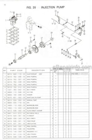 Photo 5 - Iseki TM223 Parts Catalog Tractor Chassis 1685-097-100-10