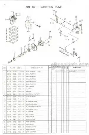 Photo 7 - Iseki TM215H TM217H Parts Catalog Tractor 1683-097-110-00