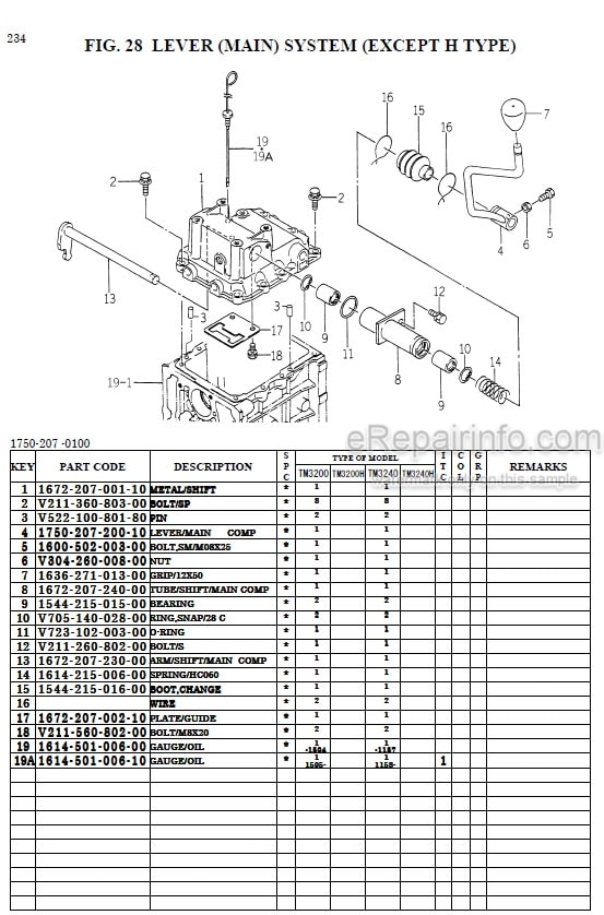 Photo 1 - Iseki TM3200 TM3240 Parts Catalog Tractor