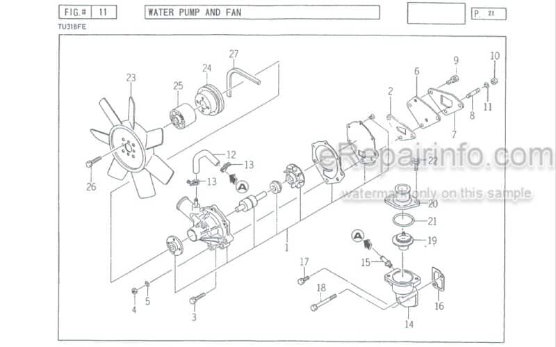 Photo 1 - Iseki TU318F Parts Catalog Tractor 1602-098-100-00