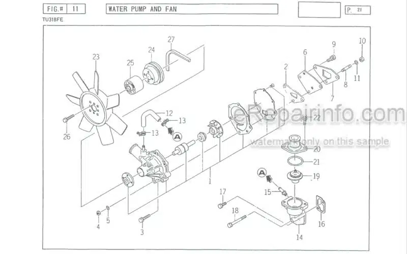 Photo 1 - Iseki TU318F Parts Catalog Tractor 1602-098-100-00