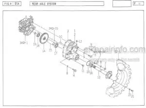 Photo 5 - Iseki TX2160F-E41P Parts Catalog Tractor 1435-098-100-00