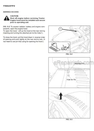 Photo 5 - Iseki TXGS24 Operators Manual Tractor 1845-921-101-1A