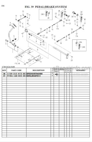Photo 5 - Iseki TXG237F3 Parts Catalog Tractor