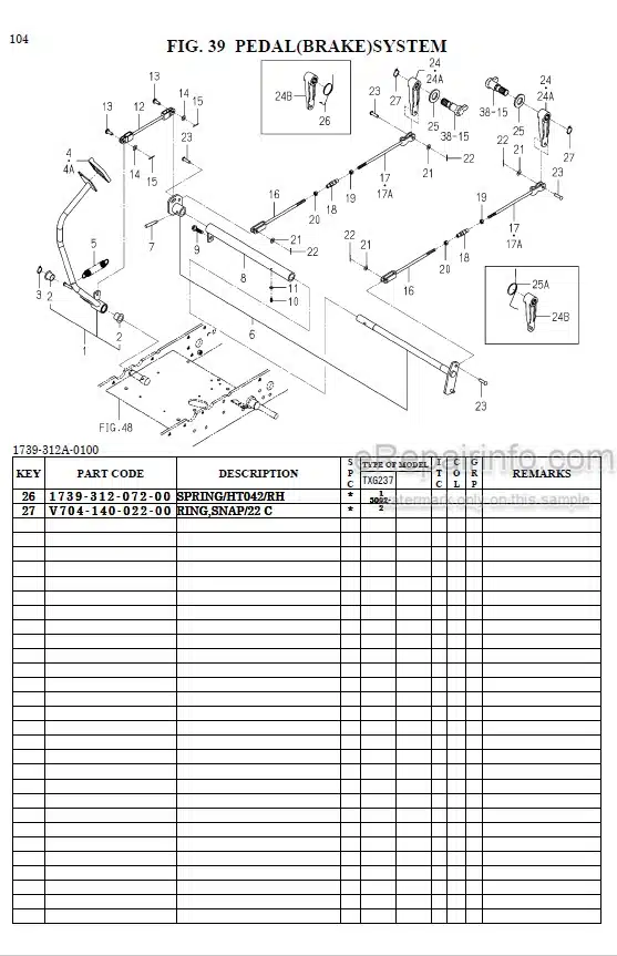 Photo 1 - Iseki TXG237 Parts Catalog Tractor 1739-097-200-1E