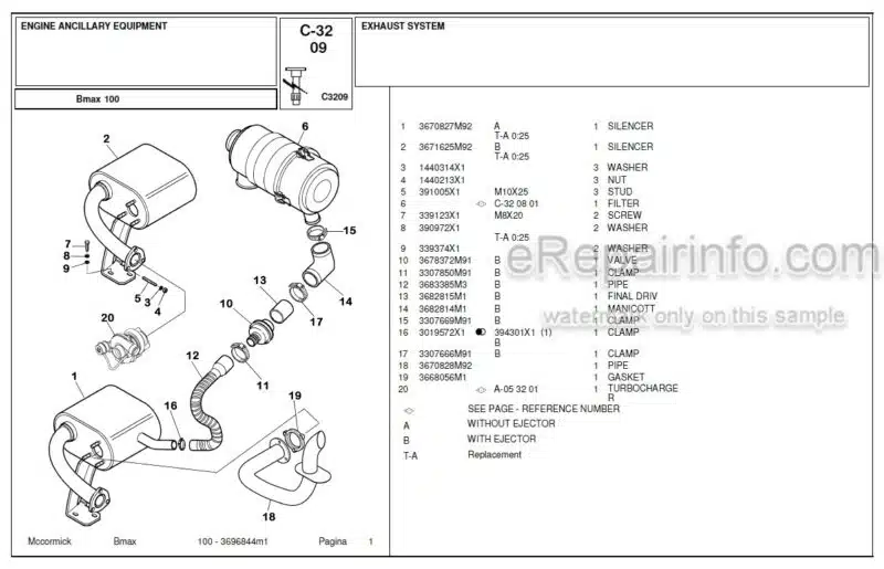Photo 1 - McCormick B Max 100 Parts Catalog Tractor