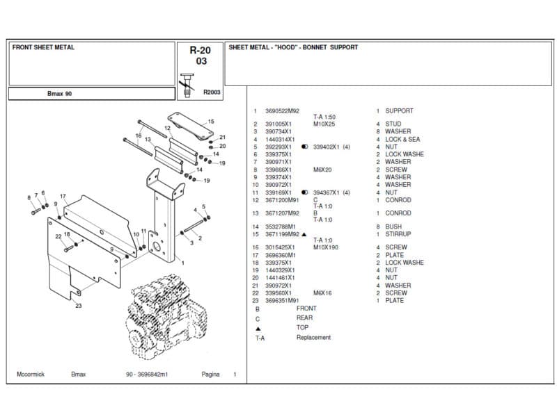 Photo 1 - McCormick B Max 90 Parts Catalog Tractor