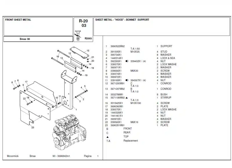 Photo 1 - McCormick B Max 90 Parts Catalog Tractor
