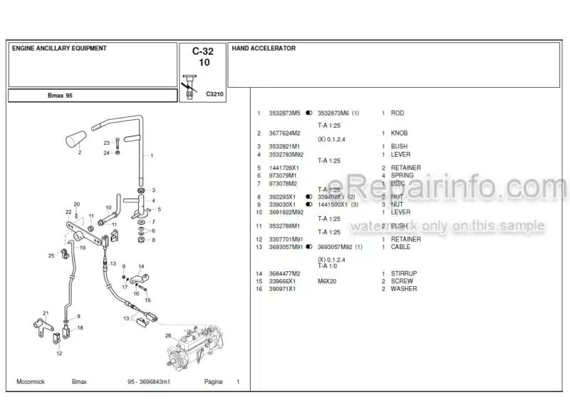 Photo 1 - McCormick B Max 95 Parts Catalog Tractor
