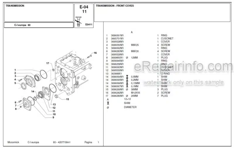 Photo 1 - McCormick C-L80 Parts Catalog Tractor