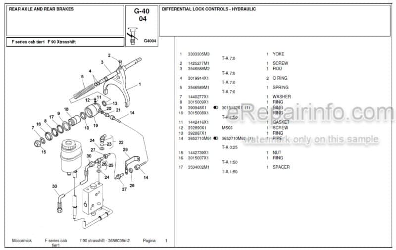 Photo 1 - McCormick F90 Parts Catalog Tractor