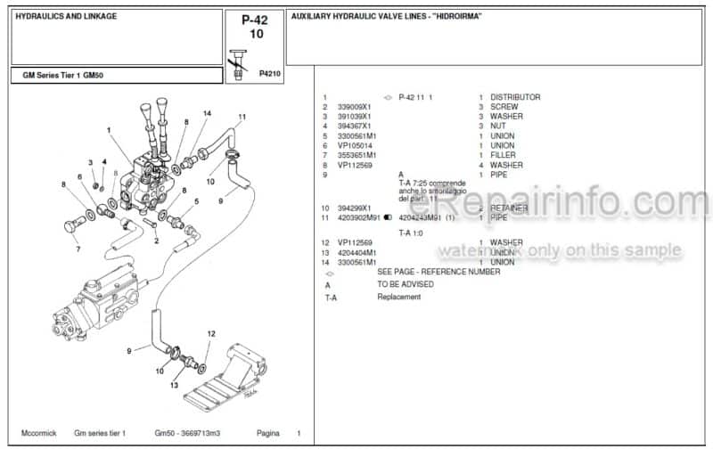 Photo 1 - McCormick GM50 Parts Catalog Tractor