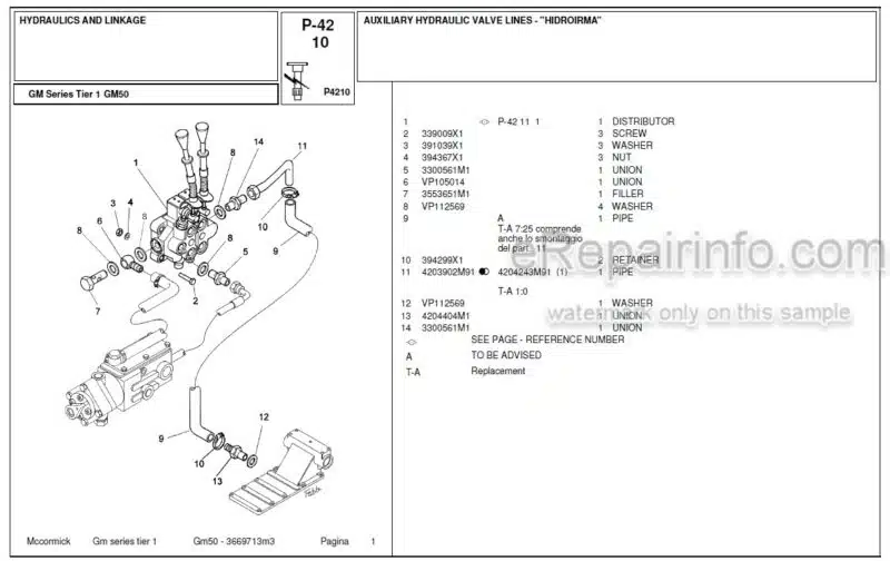 Photo 1 - McCormick GM50 Parts Catalog Tractor