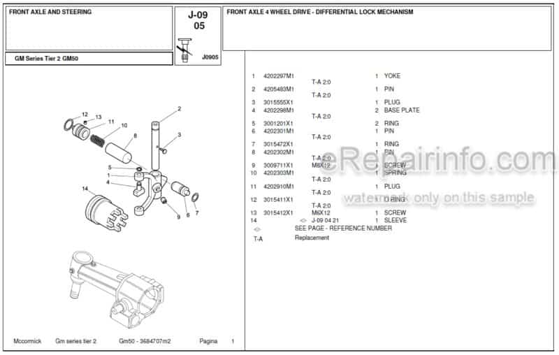 Photo 1 - McCormick GM50 Tier 2 Parts Catalog Tractor