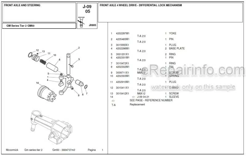 Photo 1 - McCormick GM50 Tier 2 Parts Catalog Tractor