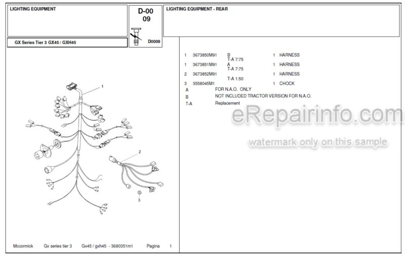 Photo 1 - McCormick GX45 GXH45 Tier 3 Parts Catalog Tractor