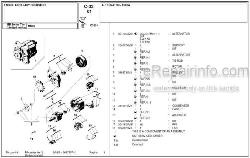Photo 1 - McCormick MB85 Tier 2 Parts Catalog Tractor